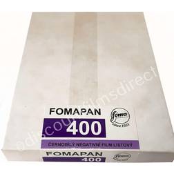 Foma pan 400 ISO svart och vit negativ film, 4 x 5, 50 ark, Svart, 4 x 5