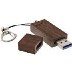 InLine 35063W Woodstick USB 3.0 minnespinne, 32 GB valnötsträ