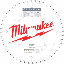 Milwaukee CSB MS Wood Sågklinga 216x2,4x30mm 48T