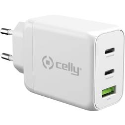 Celly USB-laddare PD 3-ports 65W GaN