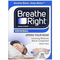 Breathe Right Original 30-Count Nasal Strips Tan
