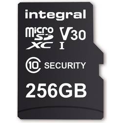 Integral card Security Micro SD 4K V30 UHS-1 U3 A1 card 256GB SD adapter)