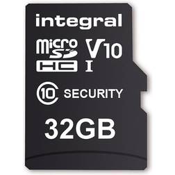 Integral Security Flash-minneskort (adapter, microSDHC till SD inkluderad) 32 GB A1 Video Class V10 UHS-I U1 Class10 microSDHC UHS-I