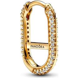 Pandora Me Pavé Link Earring - Gold/Transparent