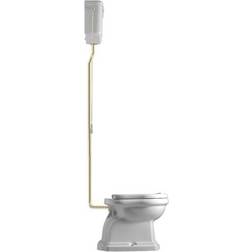 Lavabo Retro High toilet, P-lås, hvid m. messing