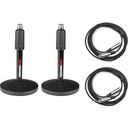 Frameworks Desktop Mic Stand 2-Pack with XLR Cables