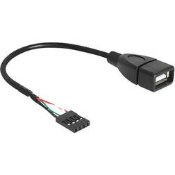 DeLock USB-kabel USB 2.0 UL-certifierad, 1 st 0.2m