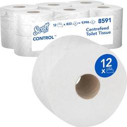 Scott Control Toilet Tissue Centrefeed Roll 2-Ply 833 Sheets Pack