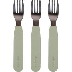 Filibabba Silicone Forks 3-pack Green