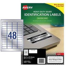 Avery Heavy-duty Laser Label Silver 20pk