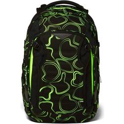 Satch match skolryggsäck ergonomisk, expanderbar till 35 liter, extra framficka, Grön supreme – svart, En Storlek