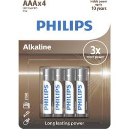 Philips Batteri Alkaline AAA/LR03 4-pack