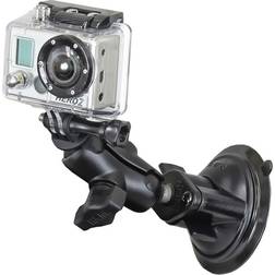 Ram Mounts Short Double Socket GoPro Hero 3 Mount with Suction Cup Mount