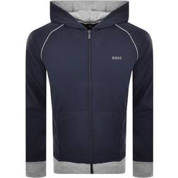 Hugo Boss Piping And Logo with Stretch-Cotton Hooded Jacket