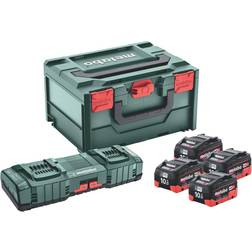 Metabo 685143000 Laddpaket med laddare och 4 st. batterier