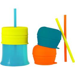 Boon SNUG STRAW Mugg inklusive 3-pack lock och sugrör, det läckfria koppsetet för hem och resor. För barn från 12 månader, BPA-fri, ftalat- och PVC-fri, den perfekta presenten till föräldrar