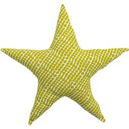 Kaleidoscope Little Furn. Printed Star Pre-filled Cushion Cotton Mustard/Grey