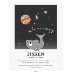 Kids by Friis Pisces Zodiac Poster 30x40cm