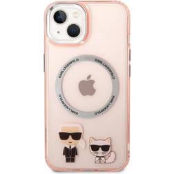 Karl Lagerfeld iPhone 14 Plus Skal & Choupette MagSafe Rosa