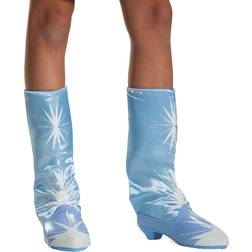 Disguise Disney Frozen Elsa Boots, Kids Costume Footwear Accessory, Child Size Dress Up Boot Covers Blue