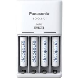 Panasonic Basic BQ-CC51 4x eneloop AAA Kontaktladdarenhet NiMH inkl. batteri AAA (R03) AA (R6)