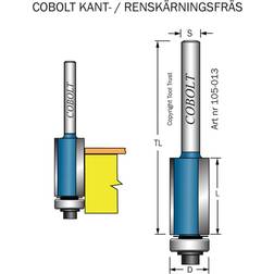 Cobolt 105-013 Kantfräs med styrlager