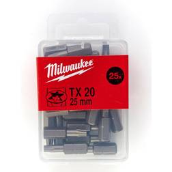 Milwaukee Bits TX20 25mm 25-pack