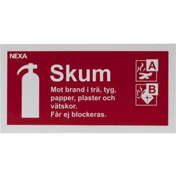 Nexa Skylt Brandsläckare Skum 10x20cm