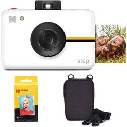 Kodak Step Instant Camera med 10 MP bildsensor (vit) Go Bundle