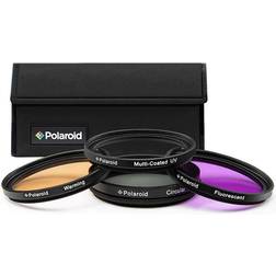 Polaroid 67 mm HD flera skikt/flerskiktat glas 4-delad filterset (UV, cirkulär POL, FDL, varmfilter, filterväska)
