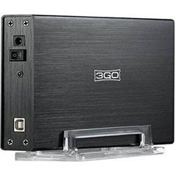 3GO Hårddiskkabinett 3,5" USB HDD35BKIS