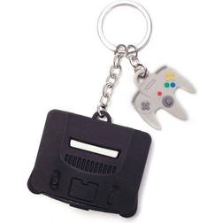 Nintendo 64 & controller 3D gummi nyckelring