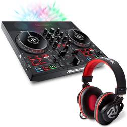 Numark Party Mix Live – DJ-controller/DJ-paket för vuxna och barn med DJ-lampor, DJ-högtalare och DJ-mixer för Serato DJ Lite och Algoriddim djay Pro AI