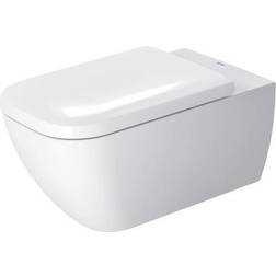 Duravit Happy D.2 væghængt toilet med HygieneGlaze rimless forlænget i hvid