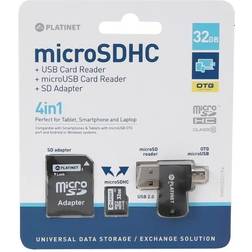 Platinet 4in1 MicroSDHC 32GB SD-adapter MicroSD Bildläsare OTG-adapter