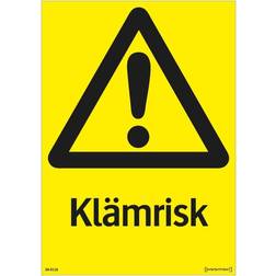 Systemtext Sign Risk of Pinching 210x297mm