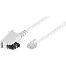 Goobay TAE-F-kabel universal pinout, hvid