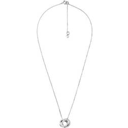 Michael Kors Interlocking Necklace - Silver/Transparent