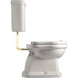 Lavabo Retro Low toilet, P-lås, hvid m. messing
