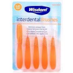 Wisdom 0.45mm Orange Interdental Brushes 045mm