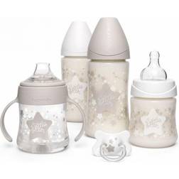 Suavinex Set 4 Baby Bottles Pacifier Little Star White