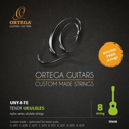 Ortega Nylon ukulele-strängar – 8 stycken för Tenor-ukulele (UNY-8-TE)