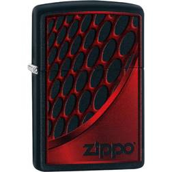 Zippo Röd krom bensintändare, mässing, rostfritt stålutseende, 1 6 cm