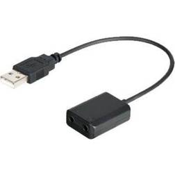 Boya USB A-2x3.5mm M-F
