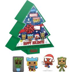 Funko Pocket POP pack 4 figures Marvel Tree Holiday Exclusive