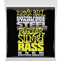 Ernie Ball 2842 Regular Slinky Stainless Steel Electric Bass Strings 50-105 Gauge