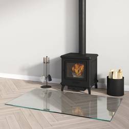 vidaXL Fireplace Glass Plate Rectangular 100x60 cm