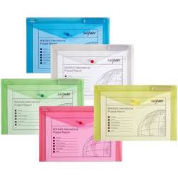 Snopake Foolscap Classic Assorted Polyfile Popper Wallet