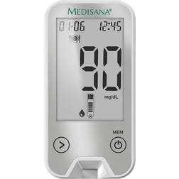 Medisana MediTouch 2 anslutning blodsockermätare mg/dL och mmol/L, startset med testremsor och blodlancetter, blodsockermätsystem för diabetiker, blodsockernivå, silverutgåva
