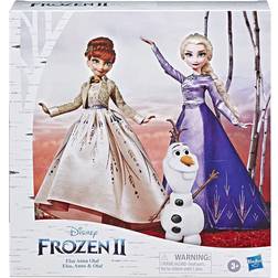 Hasbro Disney Frost Elsa, Anna och Olof set med kläder och skor, leksaker till Disneys drottningen 2